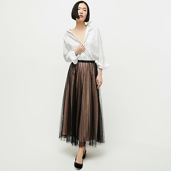 J. Crew Dresses & Skirts - Polka-dot tulle A-line Skirt NWT